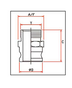 Camlock Male Adaptor Type F